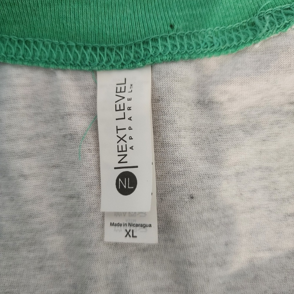 Shamrock Shirt Womens XL Next Level St. Patrick's‎ Day Irish Green Gray Heart - Picture 7 of 8